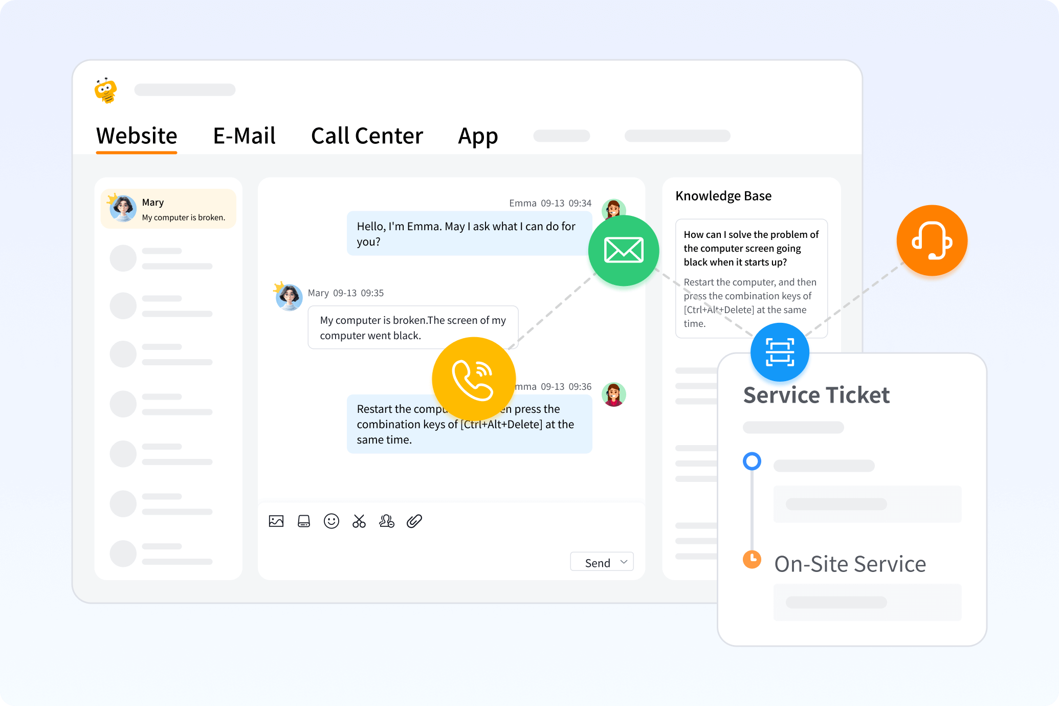 Multiple-Channel Service Ticketing